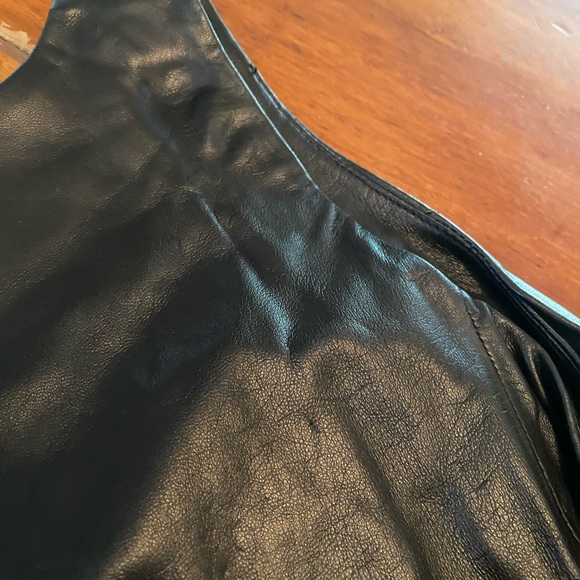 NWT Banana Republic Monogram Leather Peplum Top size 4 - Picture 6 of 11